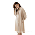 Wholesale Comfortable Simple solid color style Long Sleeve Maxi Dress Maternity Night Wear dress